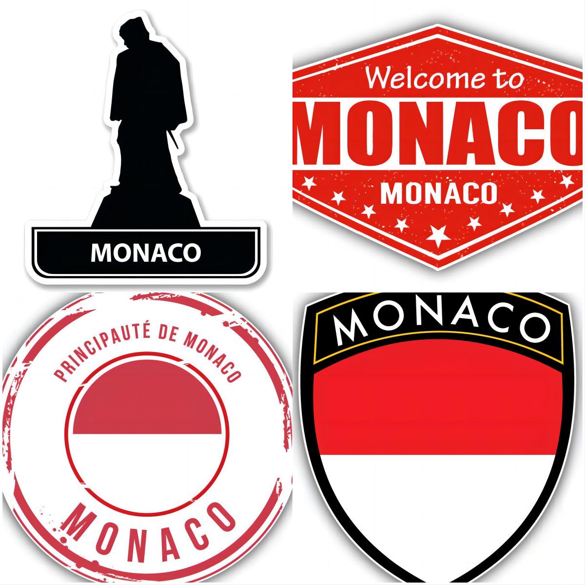 Laptop Accessories Kids - Monaco bayrağı vinil çıkartması dizüstü araba