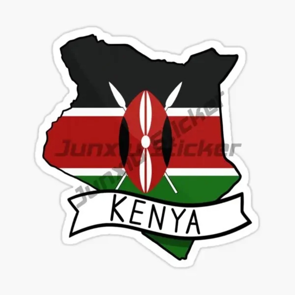 Laptop Accessories Kenya - Kenya Bayrağı Harita Amblemi Yaratıcı Etiket