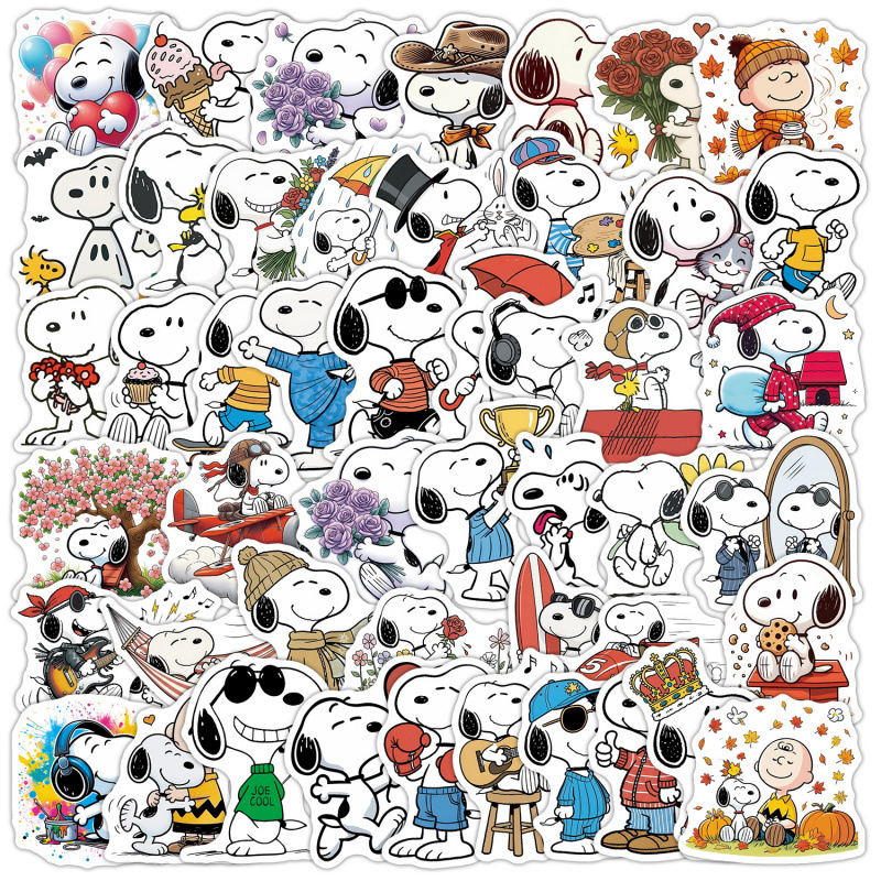 Laptop Accessories Kids - 50 adet Kawaii Karikatür Snoopy Çıkartmalar