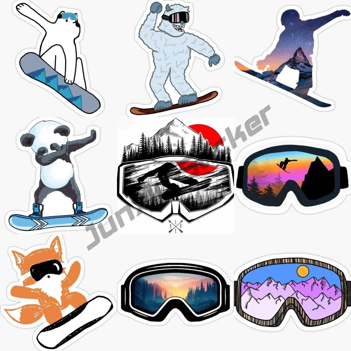 Laptop Accessories Online - Kişilik Snowboard Maskesi Araba Etiket Motosiklet